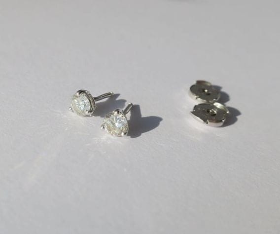 Boucles d'oreilles Boucles d'oreilles diamants 0,50 ct en or blanc 58 Facettes