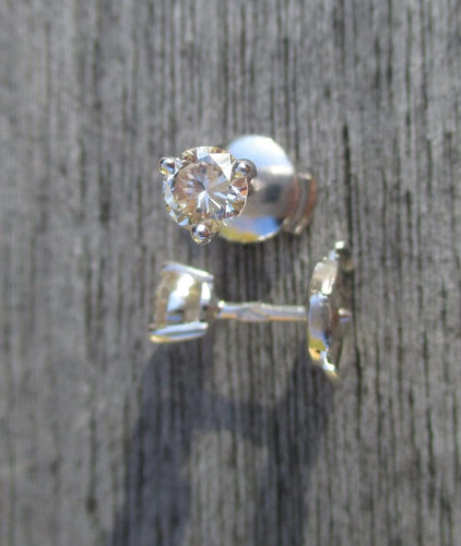 Boucles d'oreilles Boucles d'oreilles diamants 0,50 ct en or blanc 58 Facettes