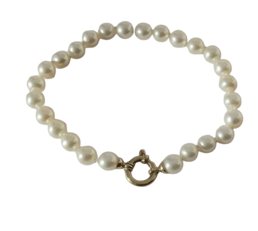 Bracelet Bracelet choker en perles de culture et or jaune 18 carats 58 Facettes