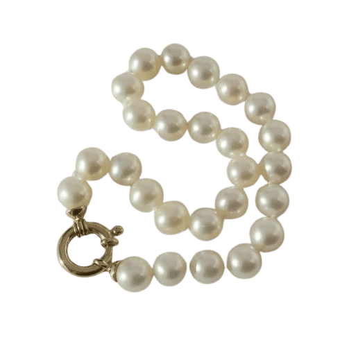 Bracelet Bracelet choker en perles de culture et or jaune 18 carats 58 Facettes