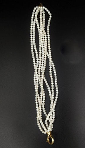 Bracelet Bracelet quatre rangs en or jaune et perles de culture 58 Facettes