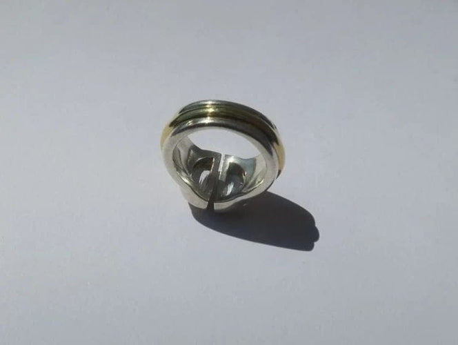 Bague 49 Christofle Variations - Bague en or jaune, argent et aigues-marines 58 Facettes