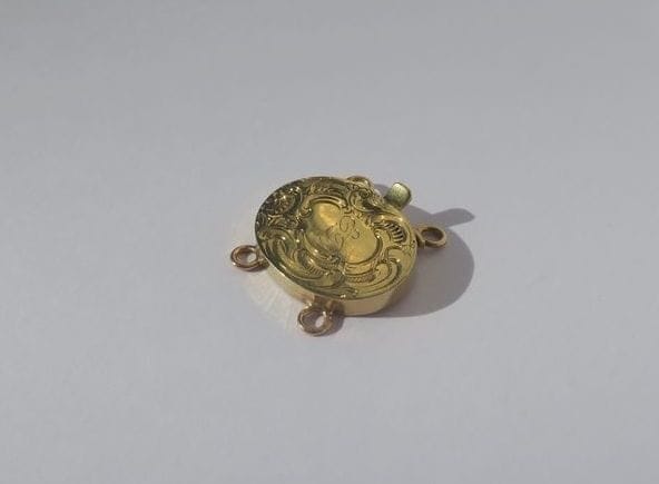 Collier Fermoir ancien deux rangs en or rose 58 Facettes