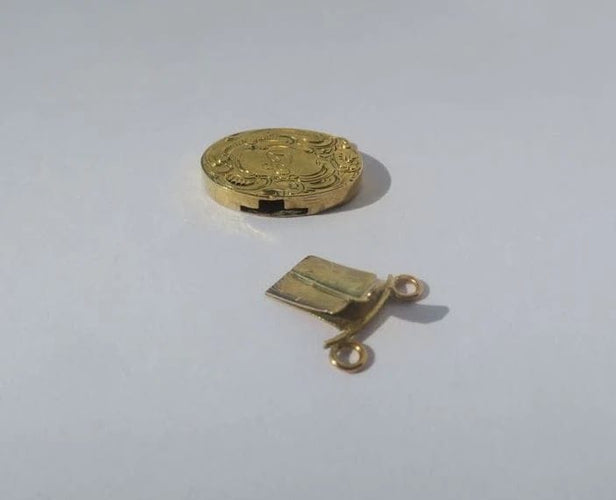 Collier Fermoir ancien deux rangs en or rose 58 Facettes