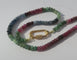 Collier Collier choker - Saphirs, rubis et émeraudes en or jaune 18 carats 58 Facettes