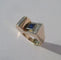 Bague 50 Bague Tank Art déco années 1940 en or rose 18 ct et platine 58 Facettes