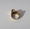 Bague 50 Bague Tank Art déco années 1940 en or rose 18 ct et platine 58 Facettes