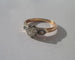 Bague 55 Art Nouveau - Bague solitaire en or rose, platine et diamants 58 Facettes