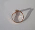 Bague 53.5 Bague XIXe trèfle en or rose, perles fines et diamants 58 Facettes