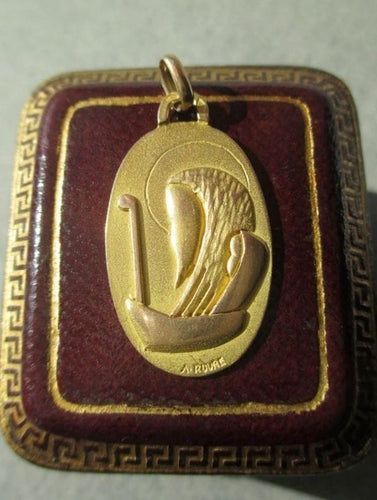 Pendentif A. Roure - Pendentif médaille Saint Christophe en or jaune 58 Facettes
