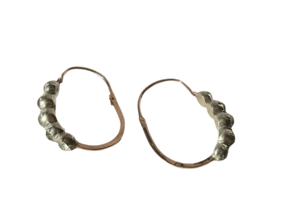 Boucles d'oreilles Boucles d’oreilles poissardes 1798-1809 en or rose et argent 58 Facettes