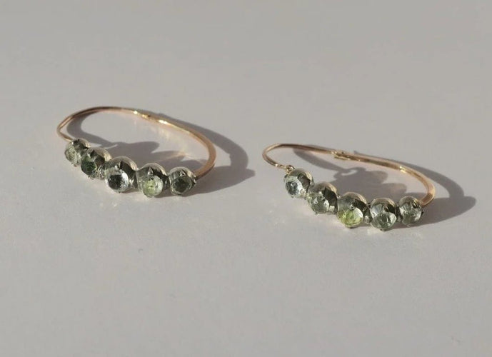 Boucles d'oreilles Boucles d’oreilles poissardes 1798-1809 en or rose et argent 58 Facettes