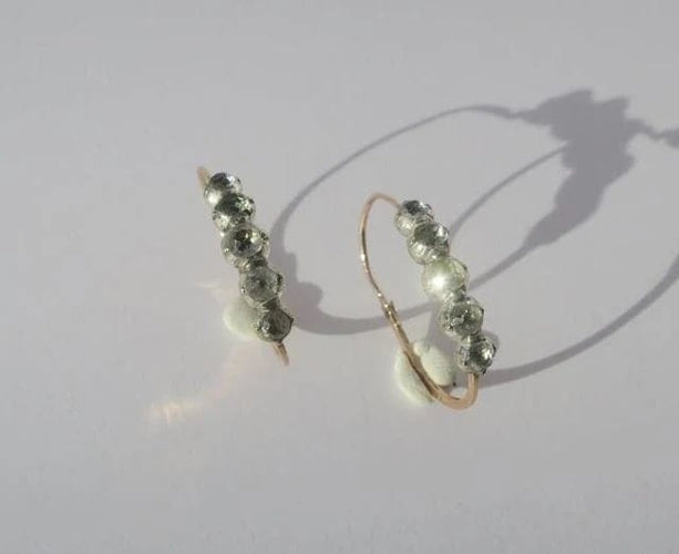 Boucles d'oreilles Boucles d’oreilles poissardes 1798-1809 en or rose et argent 58 Facettes