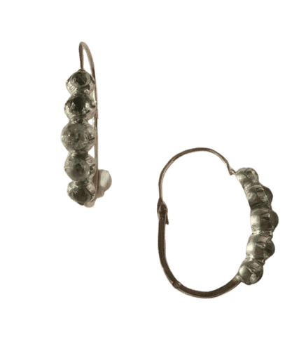 Boucles d'oreilles Boucles d’oreilles poissardes 1798-1809 en or rose et argent 58 Facettes