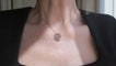 Pendentif Pendentif monogramme C B pavé de diamants en or rose 18 carats 58 Facettes