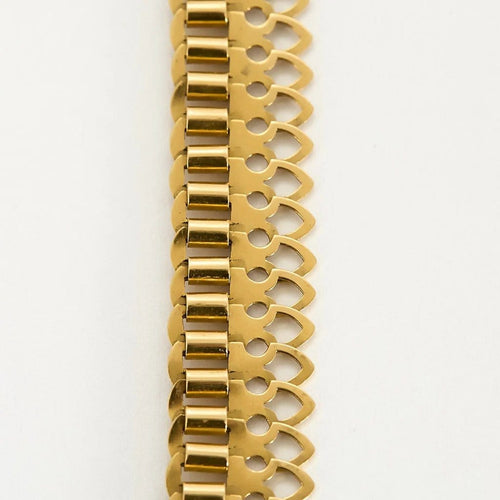 Collier Collier ancien maille souple en or jaune 18k 58 Facettes