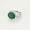 Bague 53.5 Bague en platine 950 sertie d’une émeraude 6,93 ct et diamants 58 Facettes
