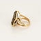 Bague 54 Bague en or rose 18k avec quartz fumé et diamants 58 Facettes
