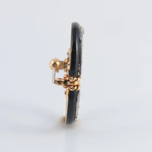Broche Broche Napoléon III en or jaune, platine, onyx et diamants 58 Facettes P5L6