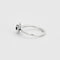 Bague 53 Bague - Solitaire entourage en or blanc avec saphir et diamants 58 Facettes