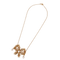 Collier Collier nœud en or jaune 18 carats avec perles, diamants et rubis 58 Facettes