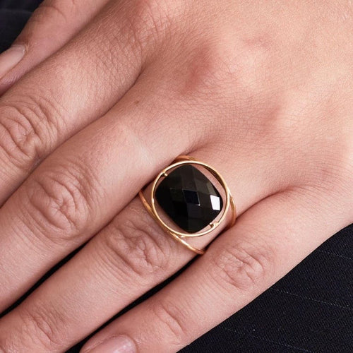 Bague 53 Paola Zovar Grand Regard - Bague en or jaune 18K et onyx 58 Facettes