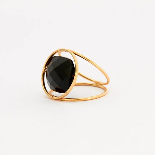 Bague 53 Paola Zovar Grand Regard - Bague en or jaune 18K et onyx 58 Facettes