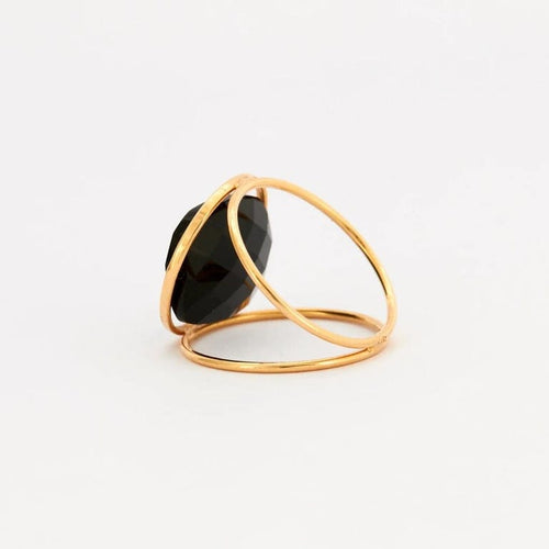 Bague 53 Paola Zovar Grand Regard - Bague en or jaune 18K et onyx 58 Facettes