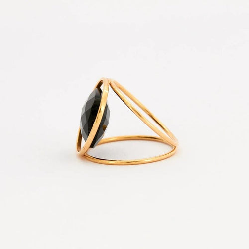 Bague 53 Paola Zovar Grand Regard - Bague en or jaune 18K et onyx 58 Facettes