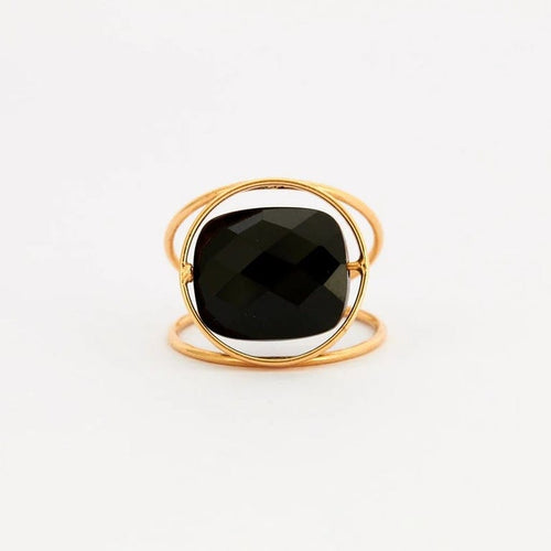 Bague 53 Paola Zovar Grand Regard - Bague en or jaune 18K et onyx 58 Facettes