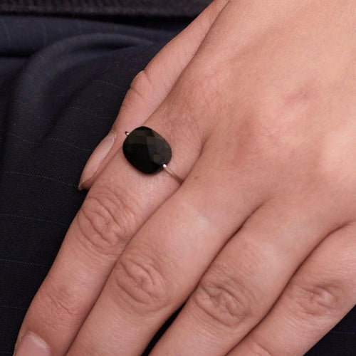 Bague 54 Morganne Bello - Bague en or blanc et onyx 58 Facettes