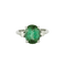 Bague 48.5 Bague en platine 950 avec tourmaline bleue-verte 4,15 ct et diamants 58 Facettes