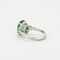 Bague 48.5 Bague en platine 950 avec tourmaline bleue-verte 4,15 ct et diamants 58 Facettes