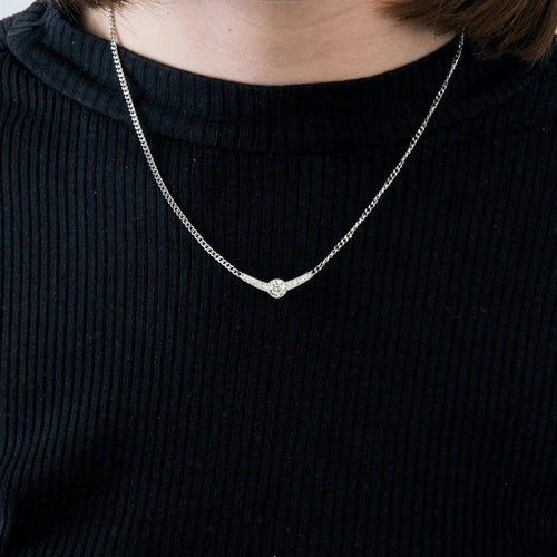 Collier Collier diamant 0,81 ct en or blanc et diamants 58 Facettes