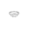 Bague 53 Trilogie - Bague solitaire en or blanc 18K et diamants taille princesse 58 Facettes