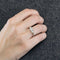 Bague 53 Trilogie - Bague solitaire en or blanc 18K et diamants taille princesse 58 Facettes