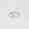 Bague 53 Trilogie - Bague solitaire en or blanc 18K et diamants taille princesse 58 Facettes
