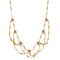 Collier Collier chaîne filigrane en or jaune 18K, rubis et saphirs roses 58 Facettes