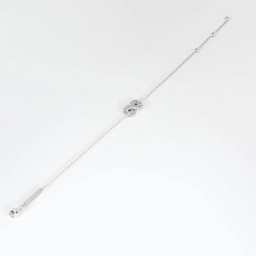 Bracelet Bracelet motif infini en or blanc 18K et diamants 58 Facettes