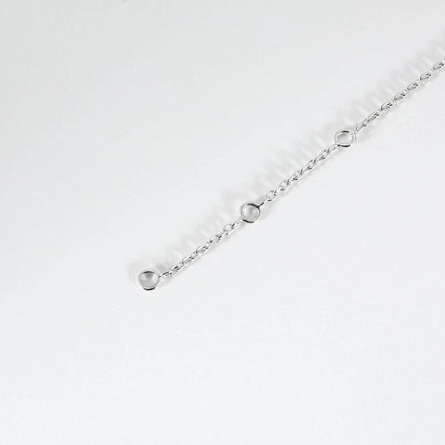 Bracelet Bracelet 3 motifs en or blanc 18K et diamants taille princesse 58 Facettes