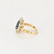 Bague 52 Bague pompadour saphir 3,33 carats et diamants en or jaune et platine 58 Facettes