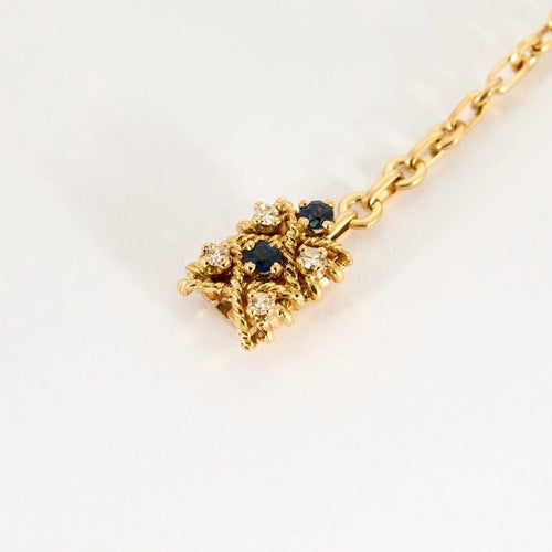Bracelet Bracelet torsadé en or jaune 18 carats, saphirs et diamants 58 Facettes