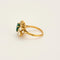 Bague 53.5 Bague panier vintage en or jaune 18 carats, émeraude et diamants 58 Facettes