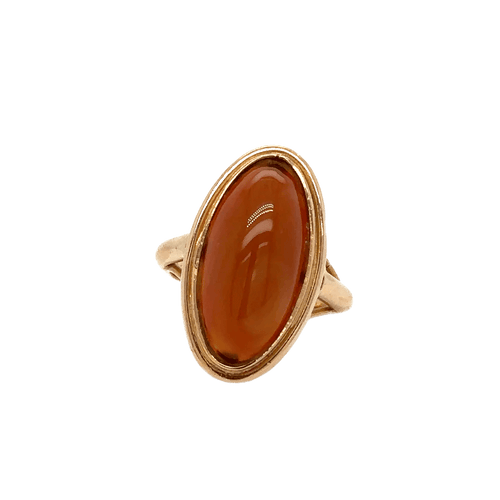 Bague 50 Bague en or jaune et quartz fumé 58 Facettes 6099/15