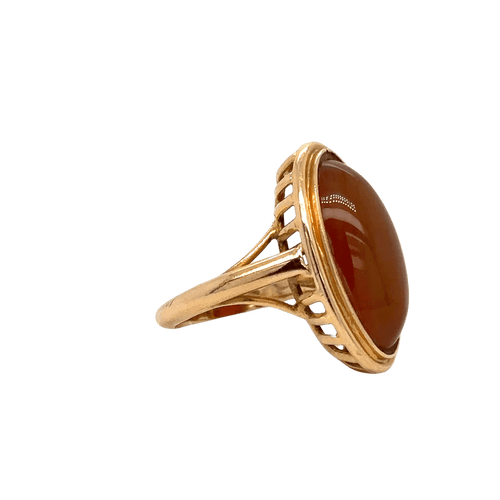 Bague 50 Bague en or jaune et quartz fumé 58 Facettes 6099/15