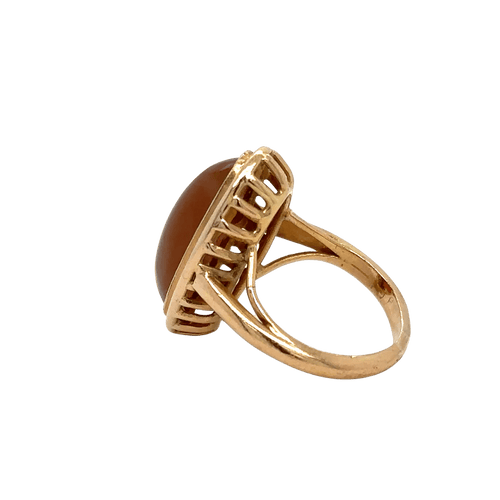 Bague 50 Bague en or jaune et quartz fumé 58 Facettes 6099/15