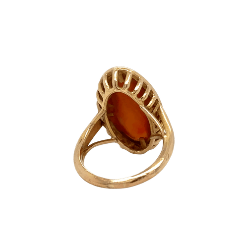 Bague 50 Bague en or jaune et quartz fumé 58 Facettes 6099/15