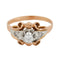 Bague 52 Bague en or rose et blanc 18 carats avec diamants 58 Facettes RÉF 11048/19