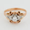 Bague 52 Bague en or rose et blanc 18 carats avec diamants 58 Facettes RÉF 11048/19