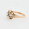 Bague 52 Bague en or rose et blanc 18 carats avec diamants 58 Facettes RÉF 11048/19